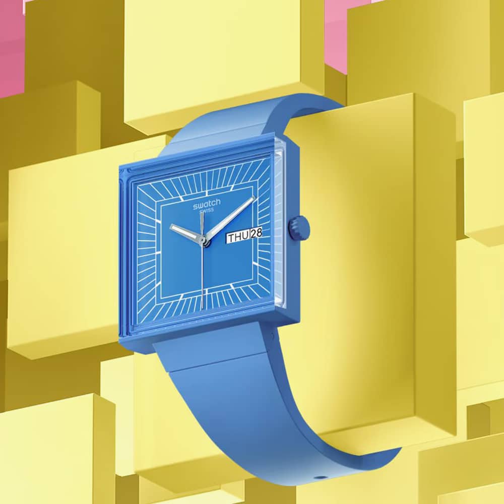 Swatch What If Sky Blue Bioceramic Watch SO34S700