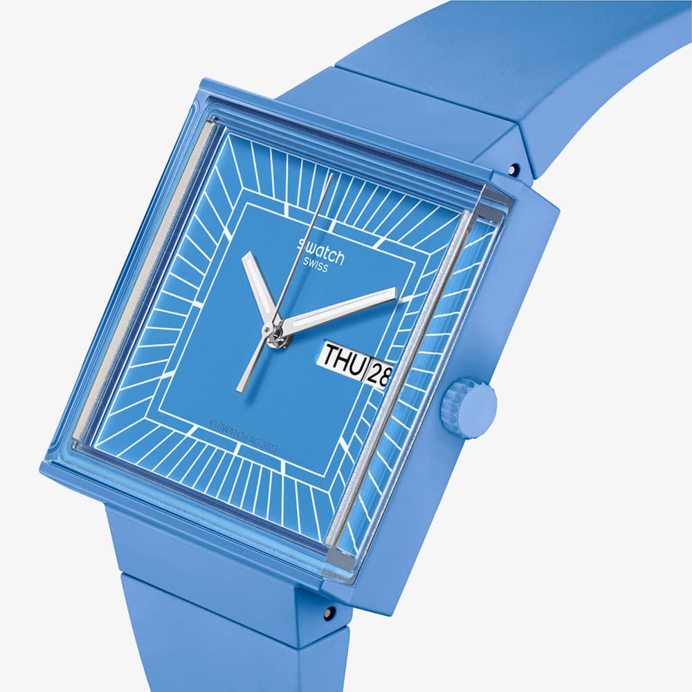 Swatch What If Sky Blue Bioceramic Watch SO34S700