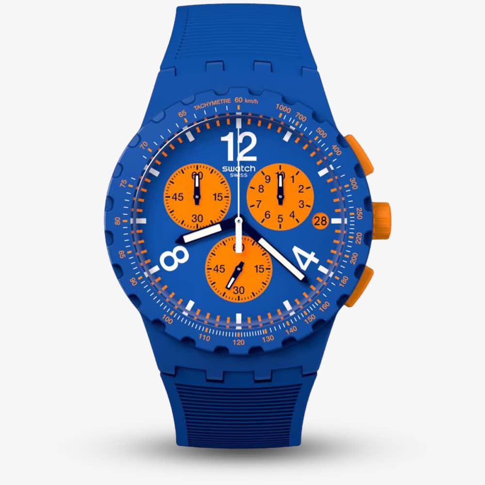 Swatch Primarily Blue Chronograph Watch SUSN419