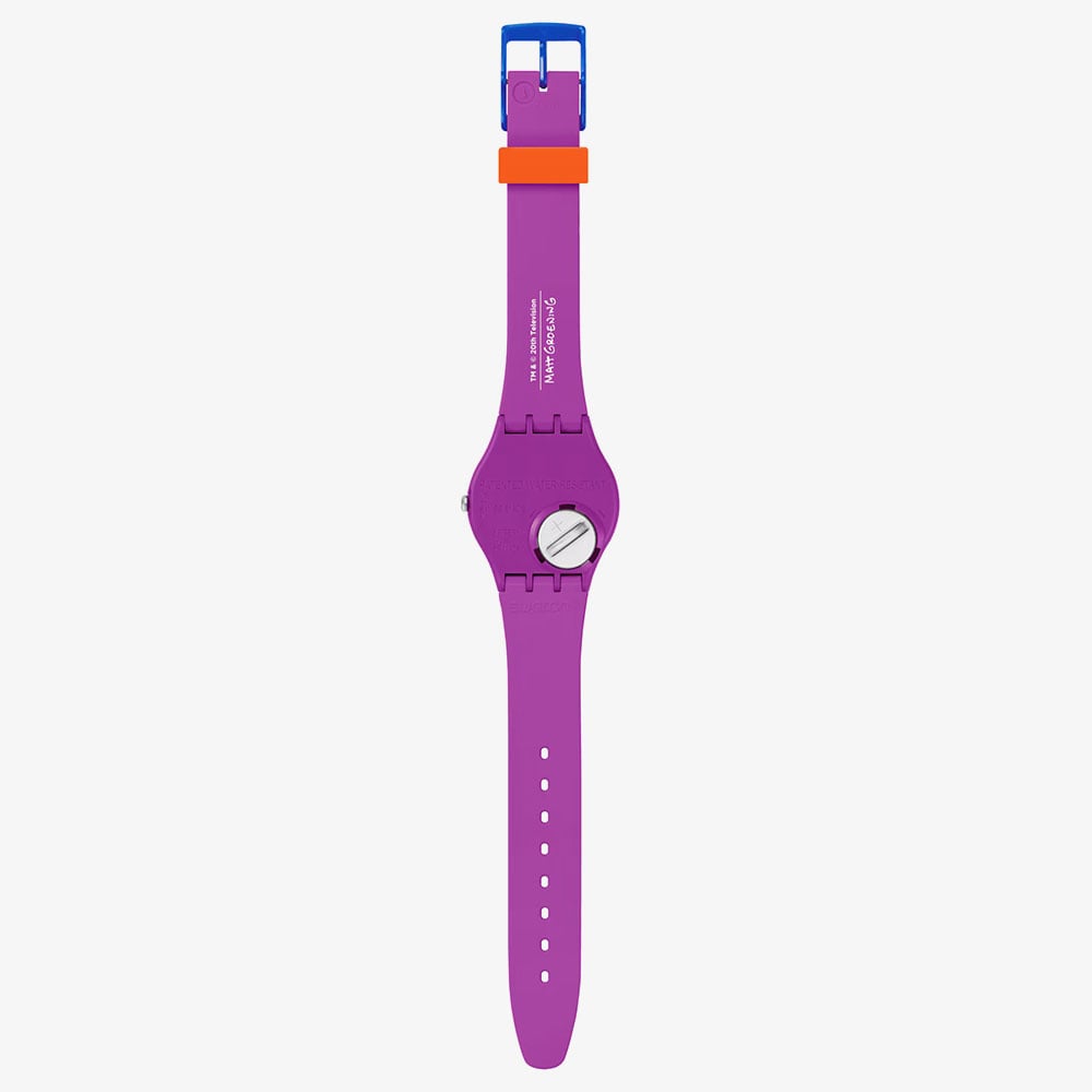 Swatch Simpsons Lisa Class Act Purple Watch SO28Z118