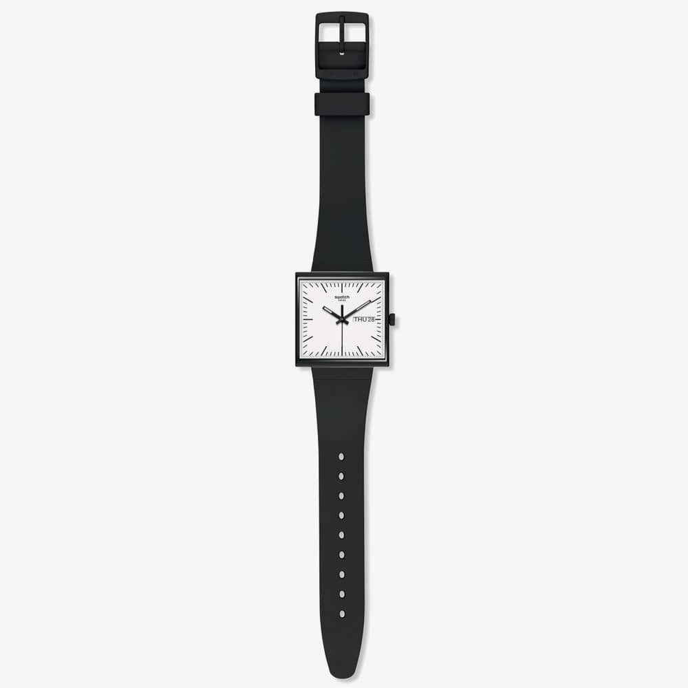Swatch What If Square Black Watch SO34B700