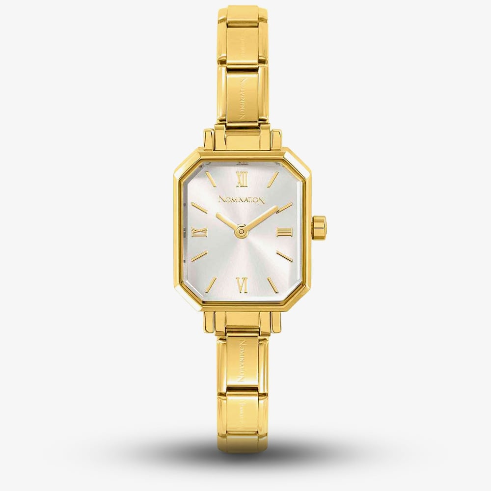 Nomination Gold Paris Rectangular Silver Dial Watch