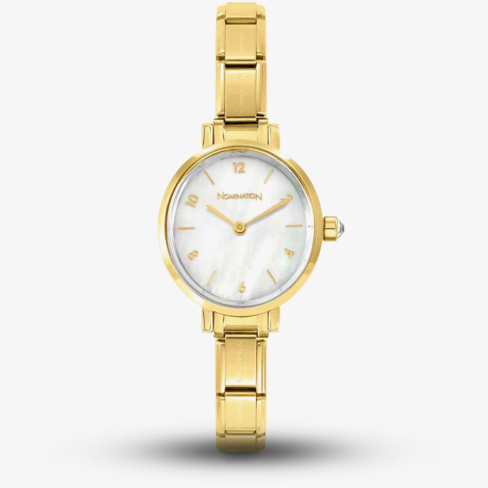 Nomination Gold Paris Mother of Pearl Gold Numeral Watch