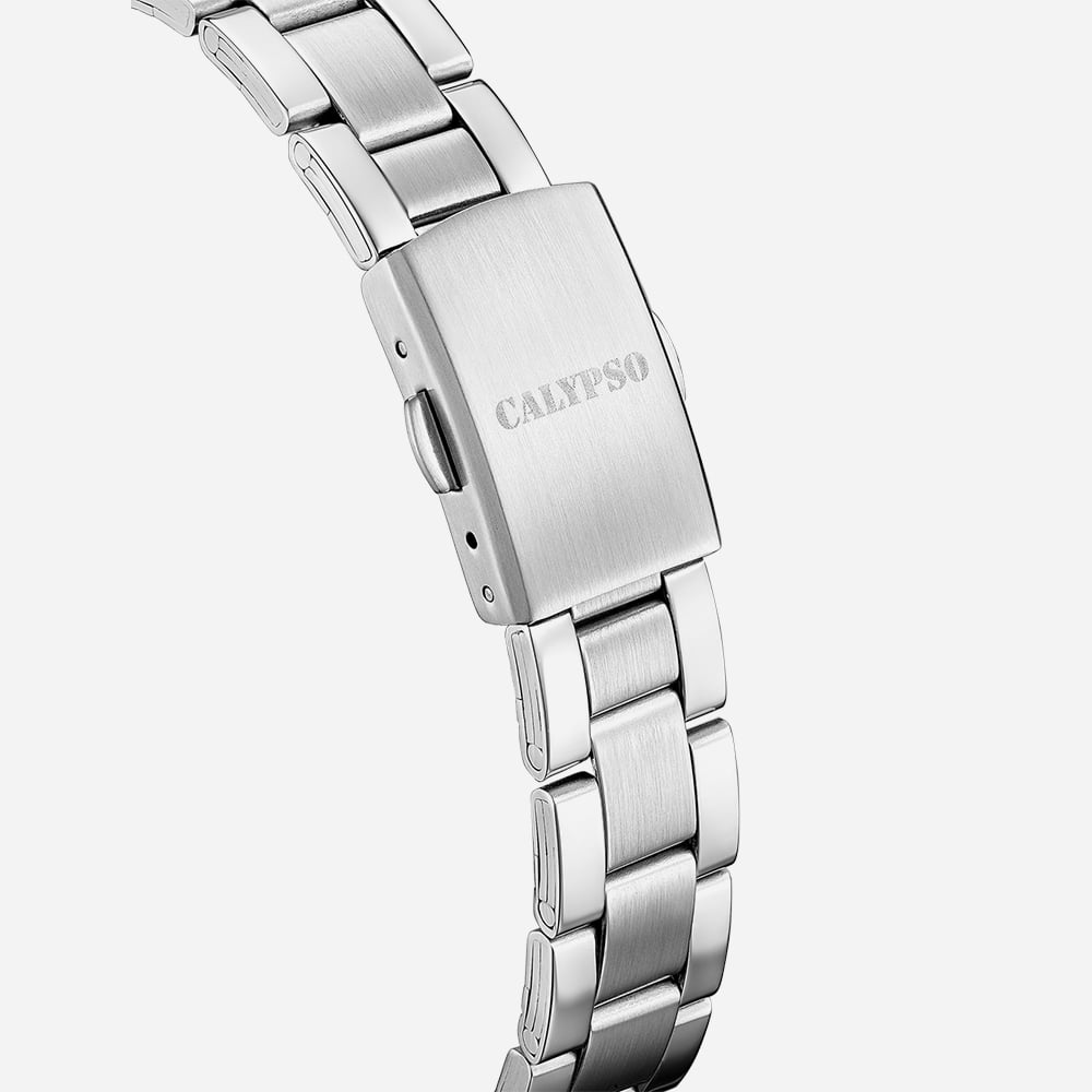 Calypso Ladies Grey Stainless Steel Watch K5861/2