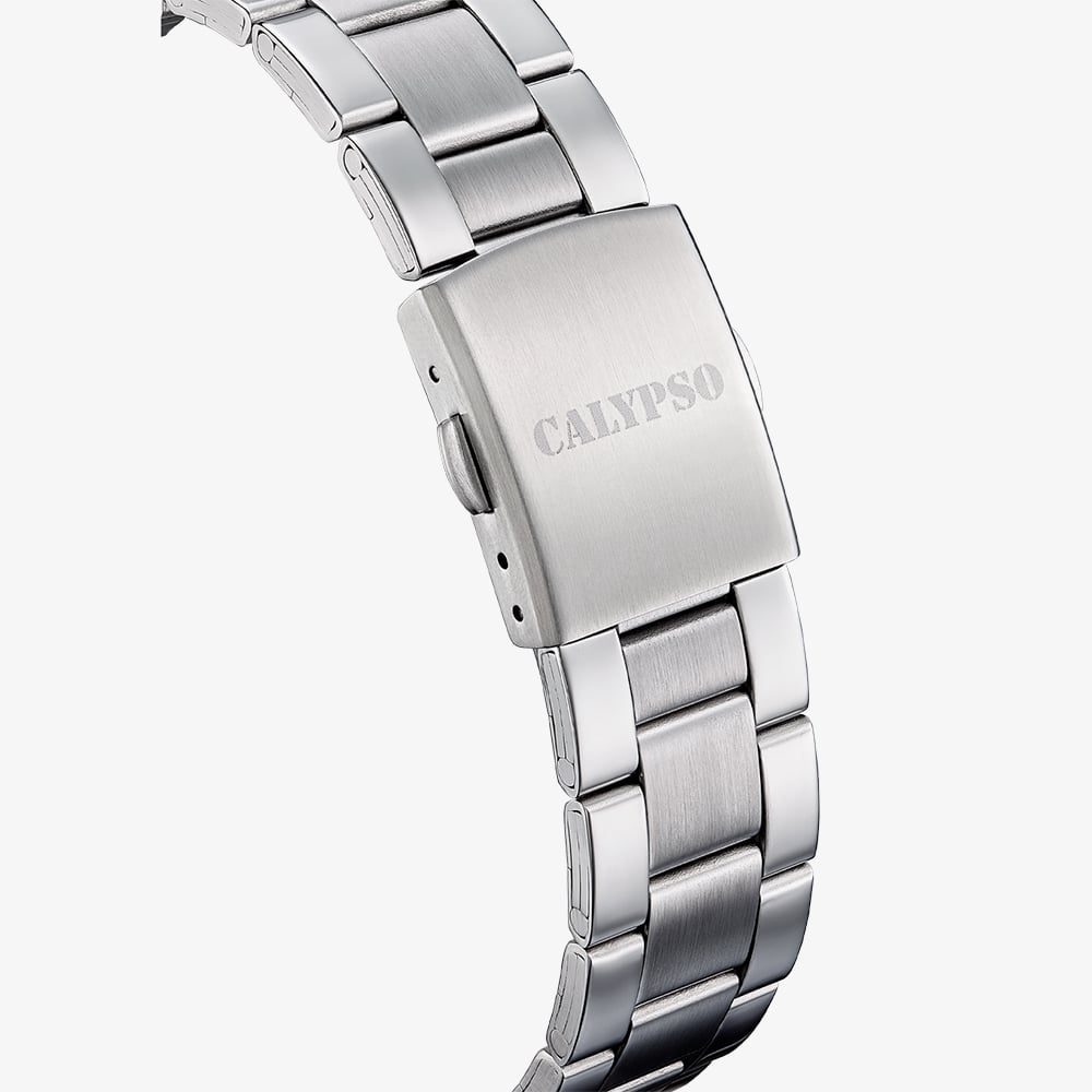 Calypso Mens White Stainless Steel Watch K5860/1