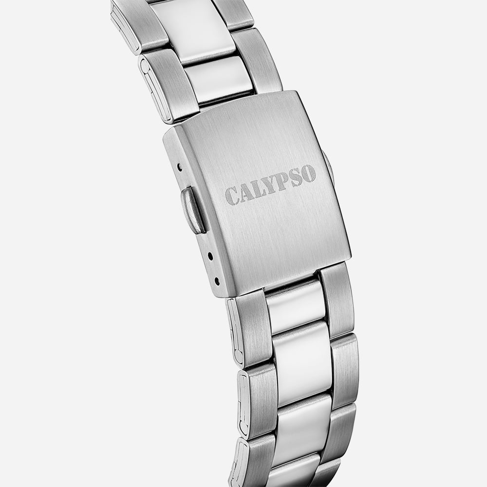 Calypso Mens Casual Black Stainless Steel Watch K5862/4