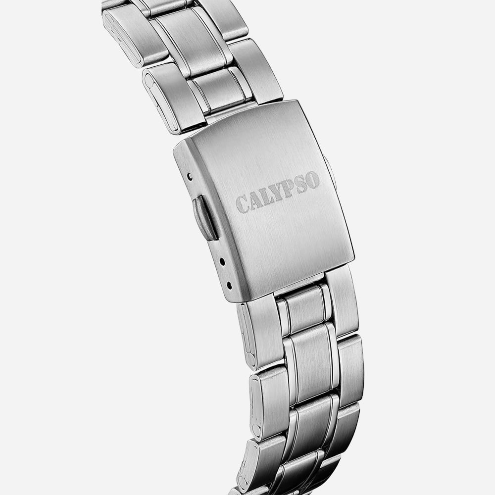 Calypso Mens Blue Stainless Steel Watch K5860/4
