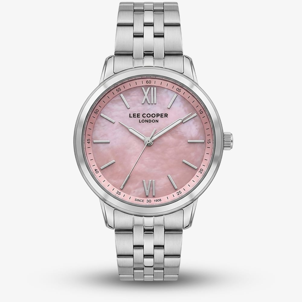 Lee Cooper Ladies Pink Mother of Pearl Dial Bracelet Watch LC08371.380