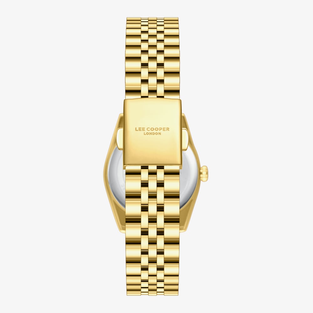 Lee Cooper Ladies Green Mother of Pearl Dial Golden Bracelet Watch LC08303.170