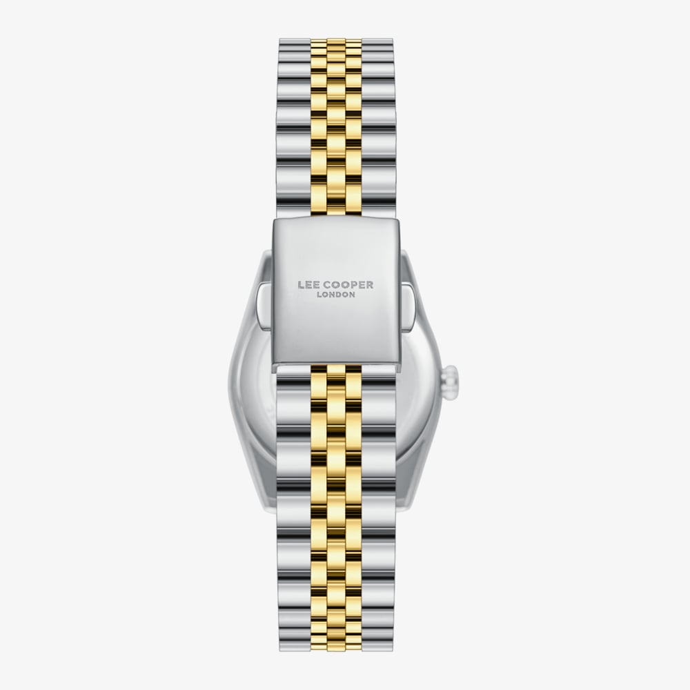 Lee Cooper Ladies White Mother of Pearl Dial Two Tone Bracelet Watch LC08303.220