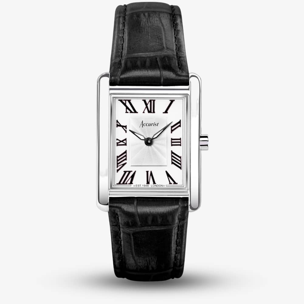 Product photograph of Accurist Rectangle Ladies Black Watch 71001 from The Jewel Hut