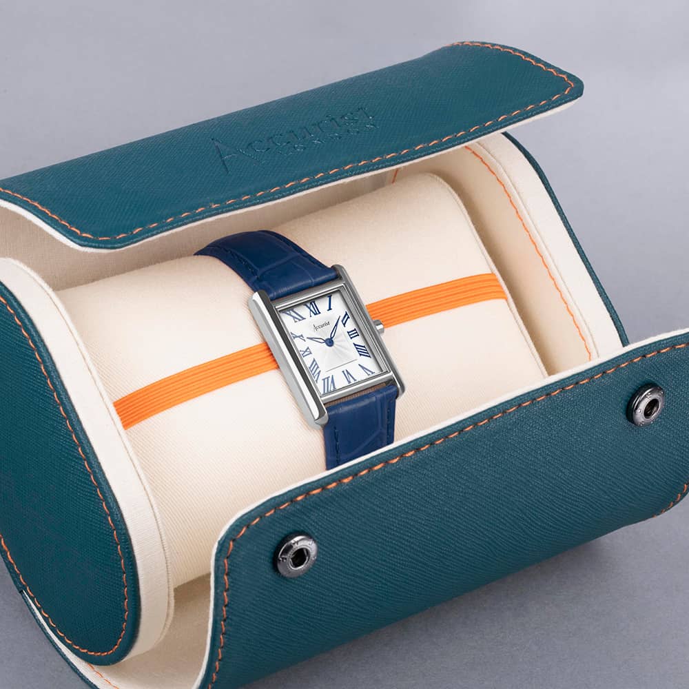 Accurist Rectangle Ladies Blue Watch 71002