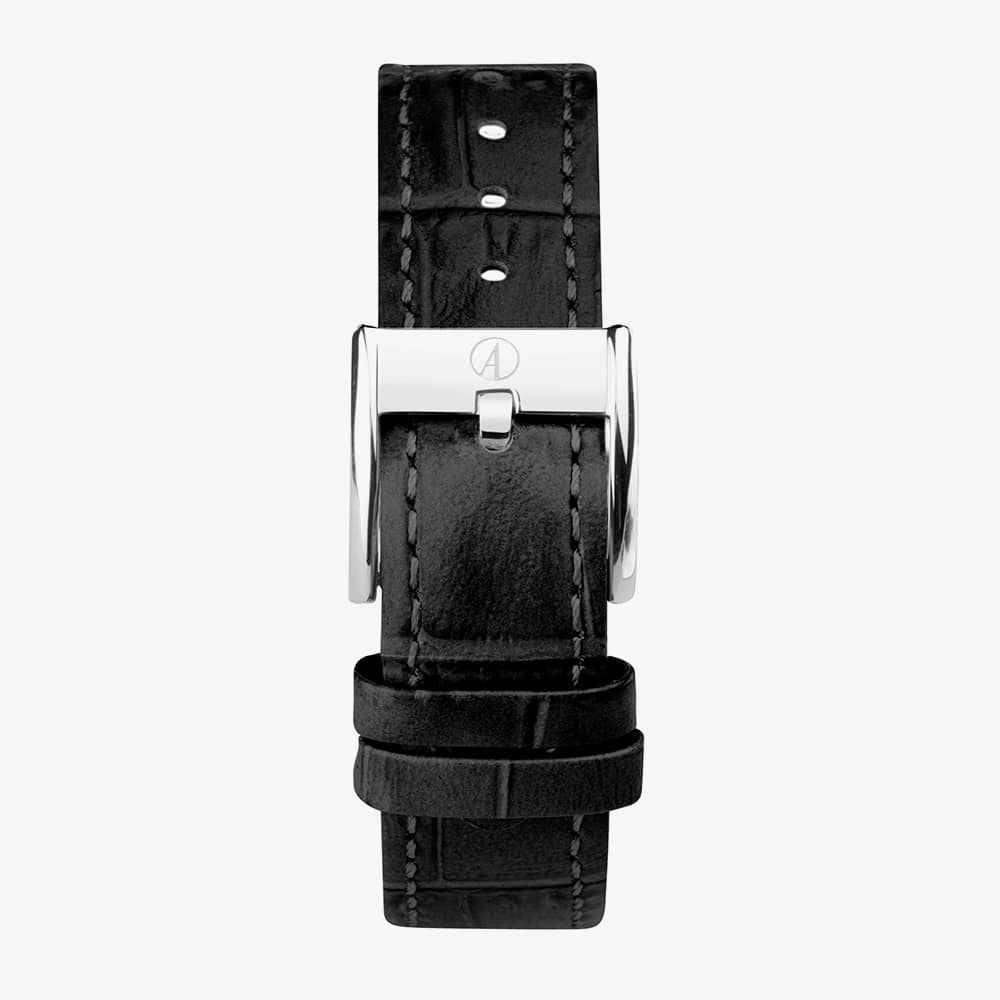 Accurist Everyday Black Leather Strap Watch 74006