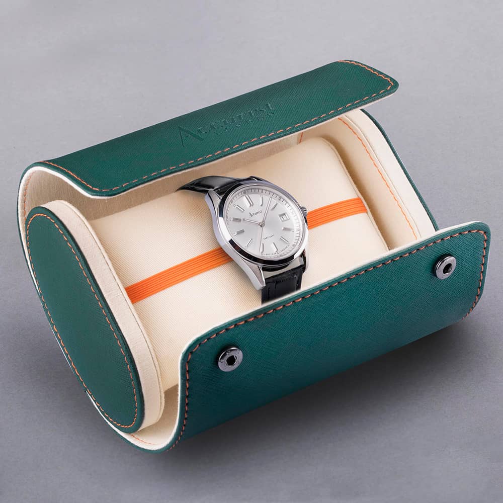 Accurist Everyday Black Leather Strap Watch 74006