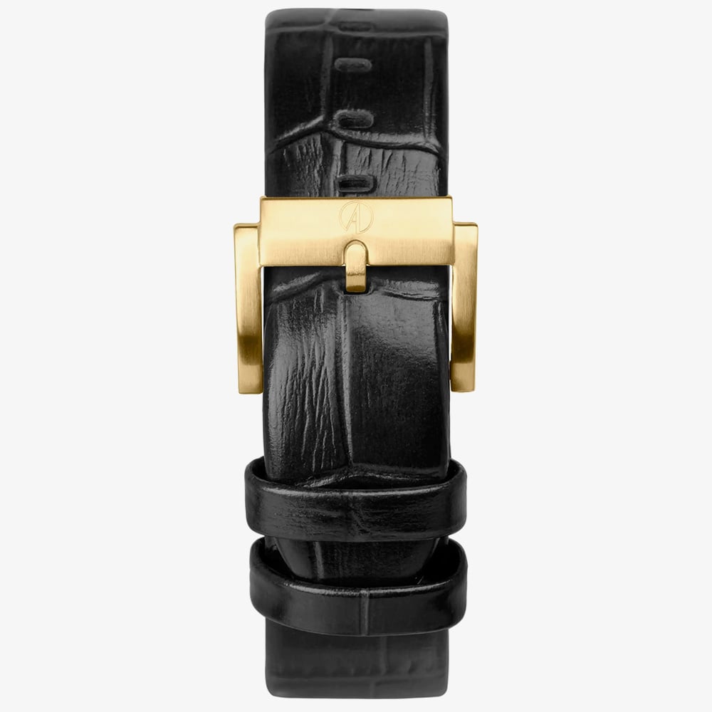 Accurist Ladies Origin Black Leather Strap Watch 70014