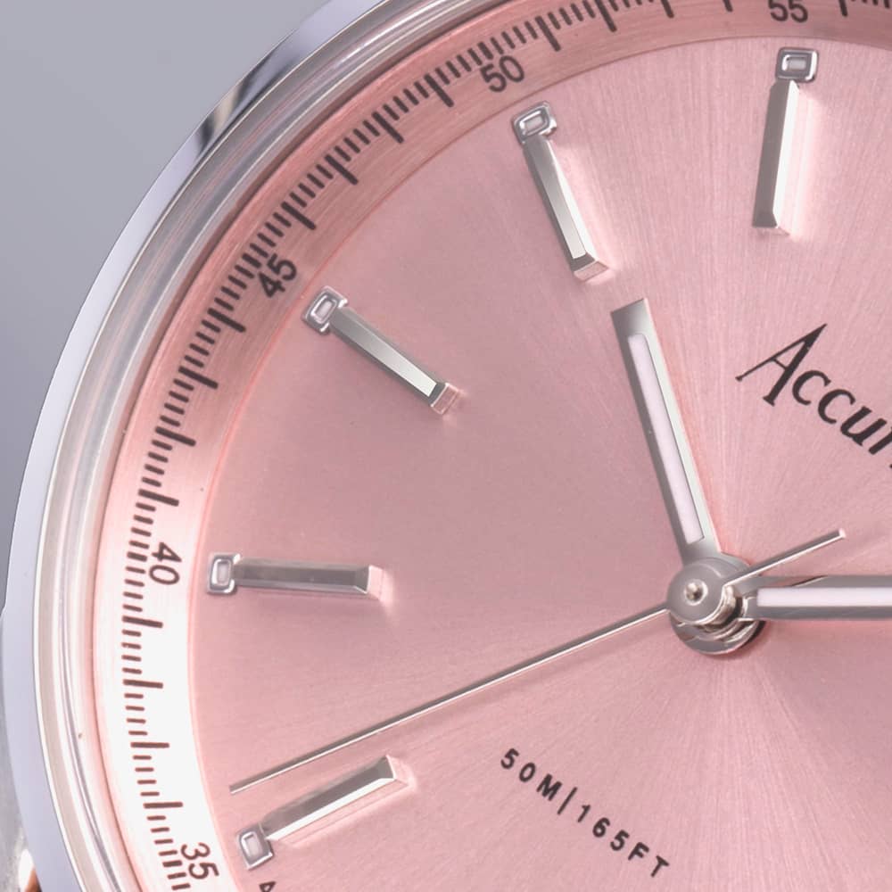 Accurist Everyday Pink Sunray Dial Watch 74003