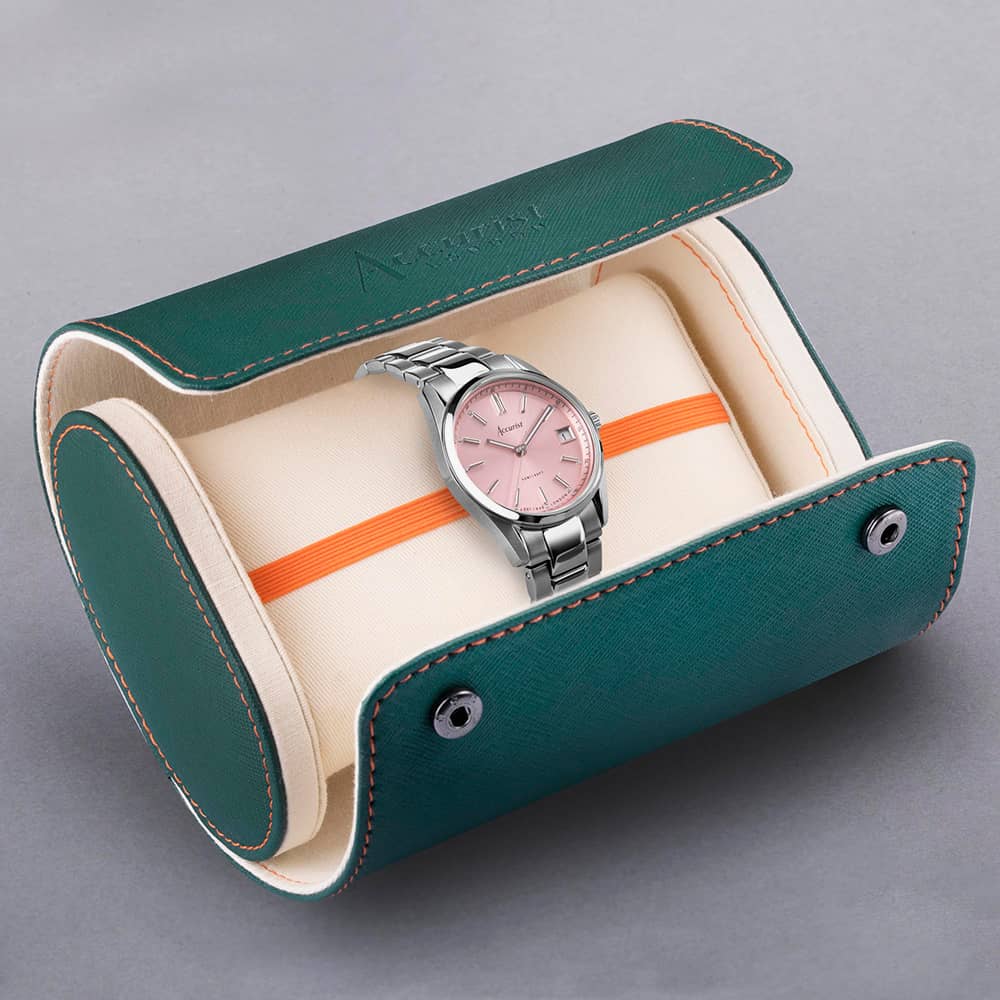Accurist Everyday Pink Sunray Dial Watch 74003