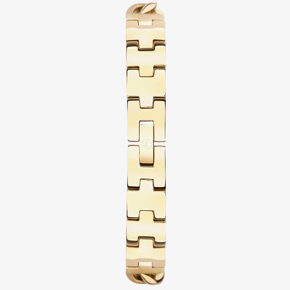 Accurist Ladies Jewellery Gold Plated Onyx Dial Watch 78006