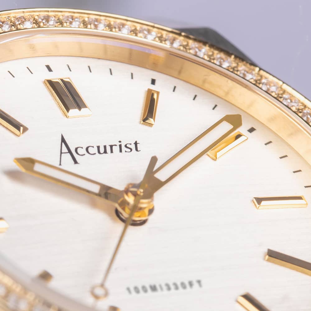 Accurist Origin Gold Plated Crystal Set Watch 70016