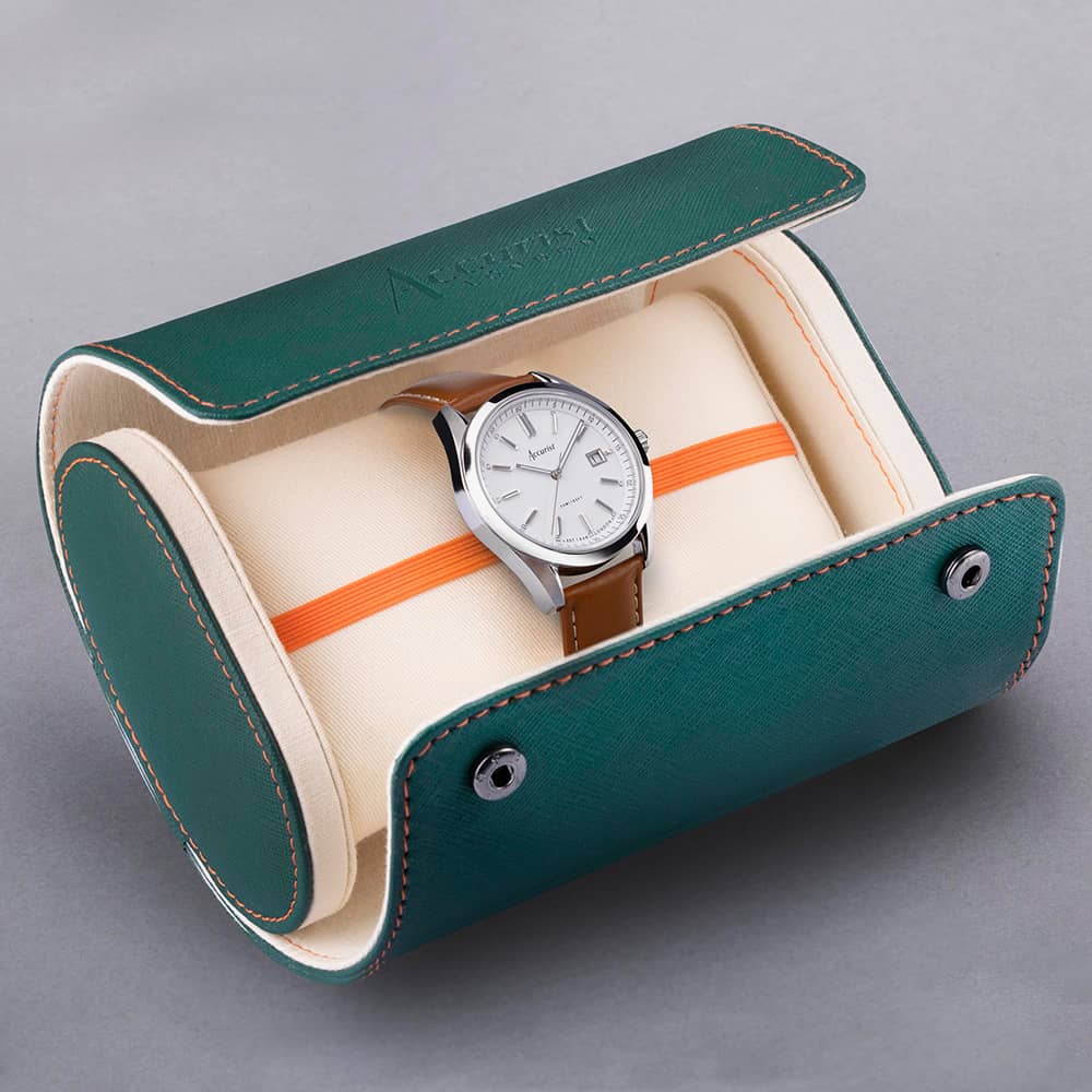 Accurist Everyday Brown Leather Strap Watch 74011