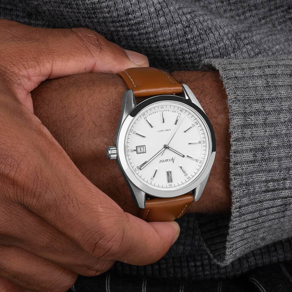 Accurist Everyday Brown Leather Strap Watch 74011