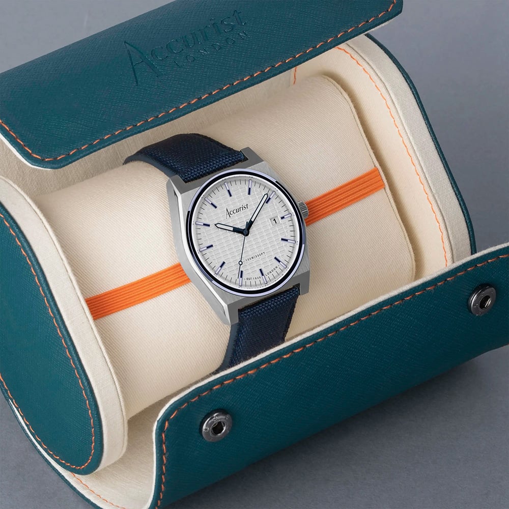 Accurist Mens Origin Blue Fabric Strap Watch 70011