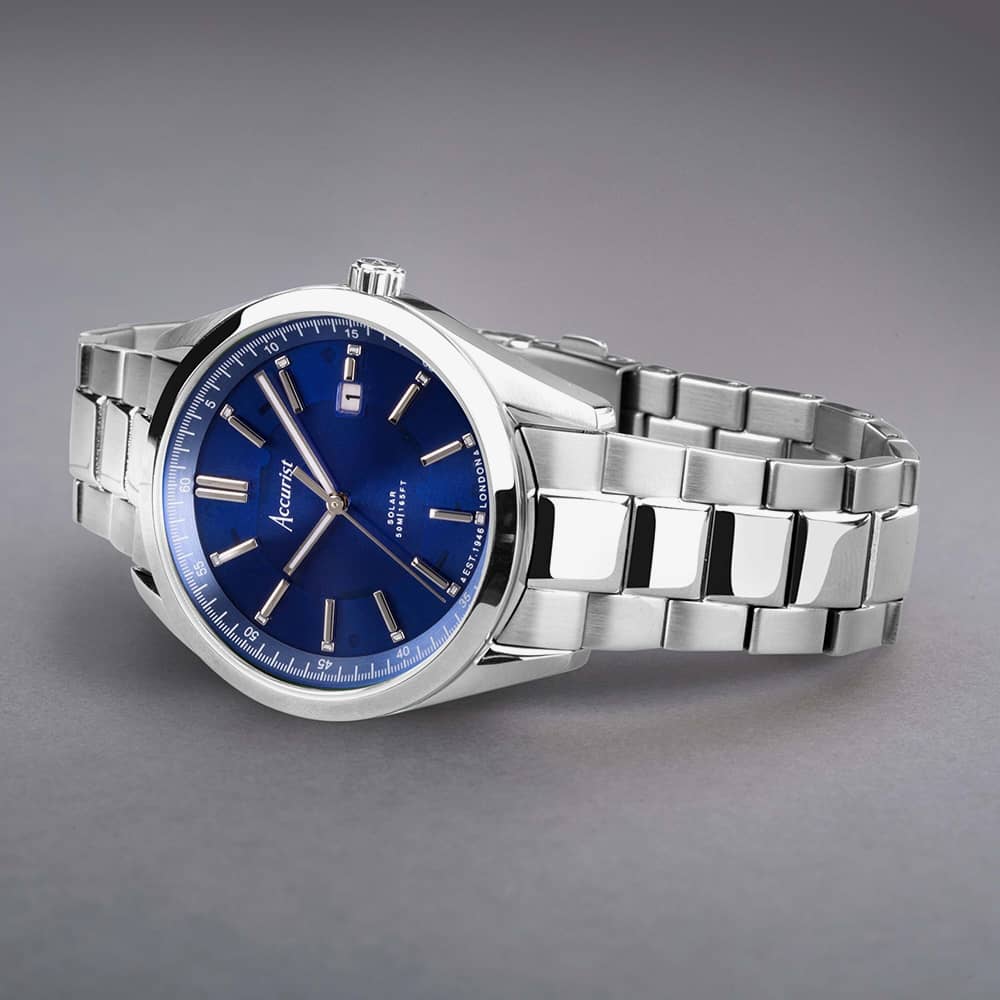 Accurist Everyday Solar Navy Dial Watch 74019