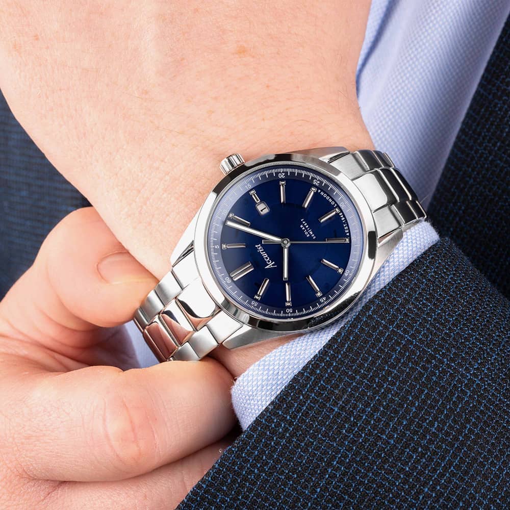 Accurist Everyday Solar Navy Dial Watch 74019