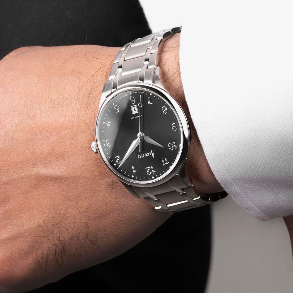 Accurist Mens Classic Black Dial Bracelet Watch 73002