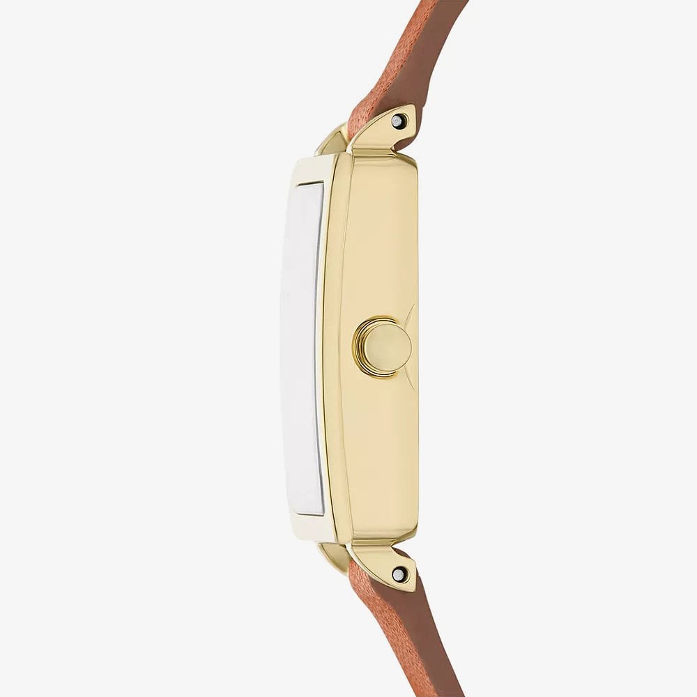 Skagen Ladies Hagen Micro Two-Hand Brown Leather Watch SKW3149