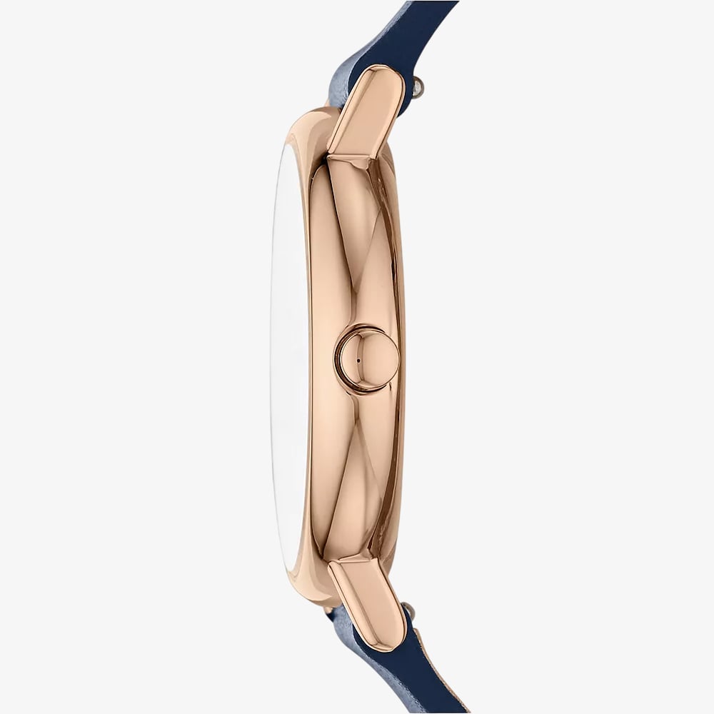 Skagen Ladies Signatur Lillie Blue Leather Strap Watch SKW2838