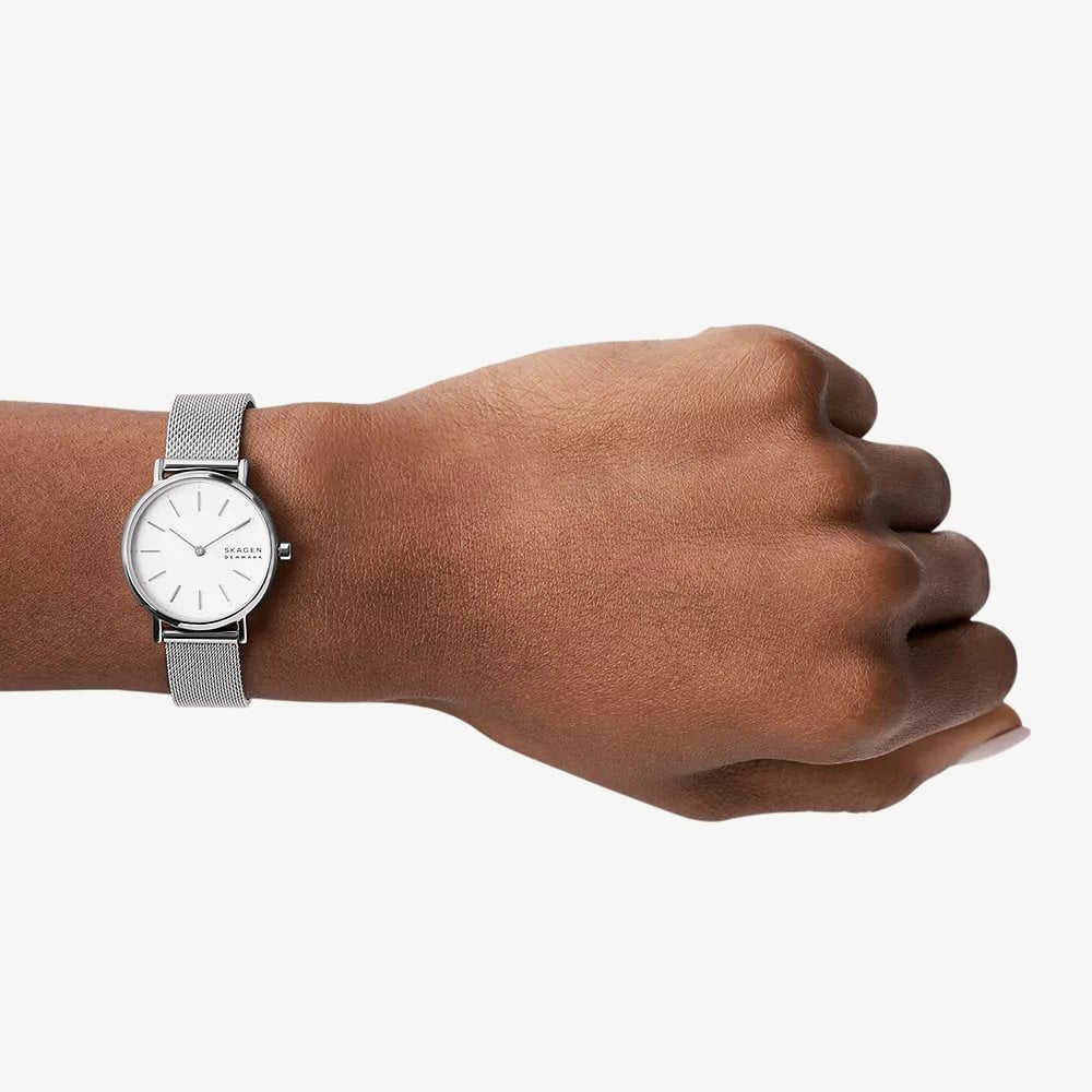 Skagen Signatur Lillie Silver Tone Slim Mesh Watch SKW2692