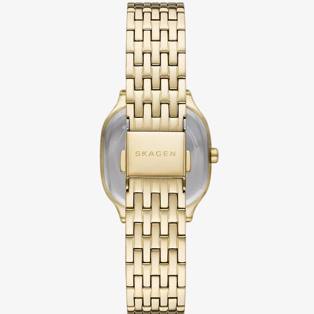 Skagen Ladies Mellem Lille Gold Square Dial Watch SKW3162
