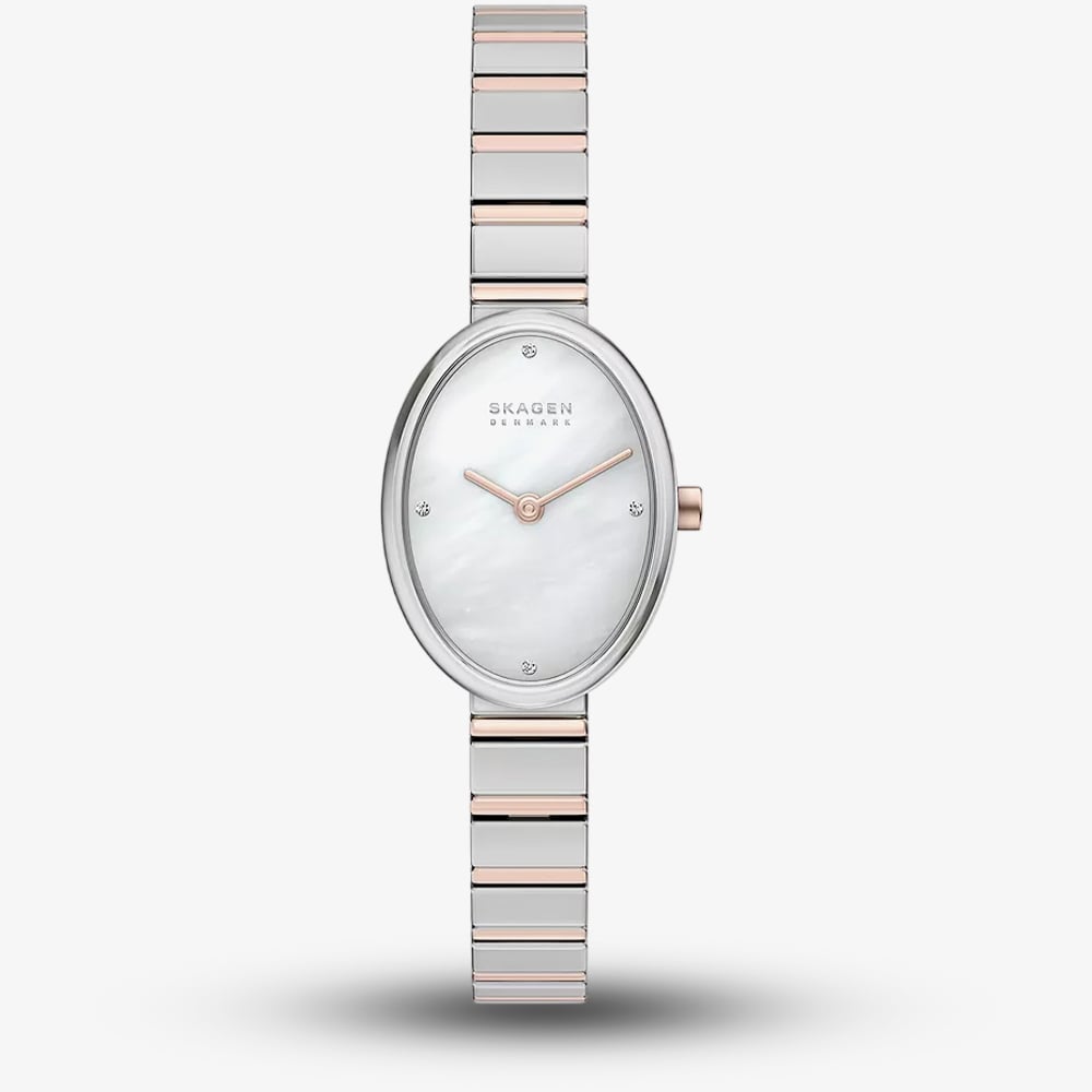 Skagen Ladies Anita oval Two-Hand Two-Tone Bracelet Watch SKW3184