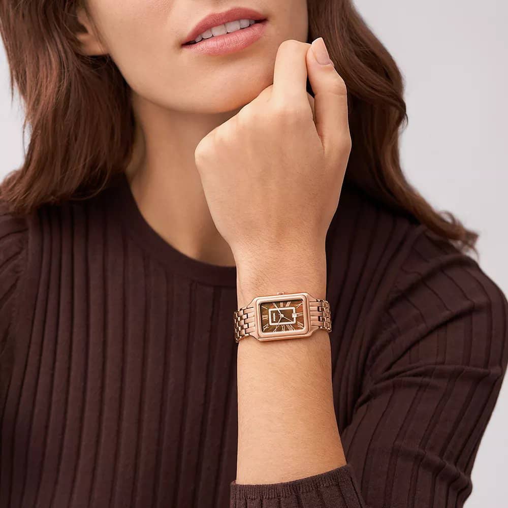 Fossil Raquel Brown Mother Of Pearl Dial Watch ES5323