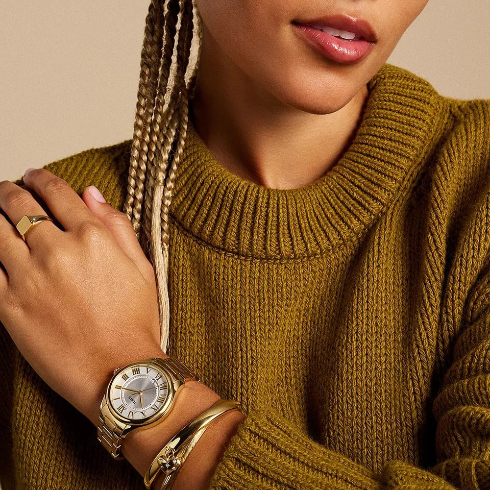 Fossil Ladies Gilmore Gold Three Hand Watch ES5395