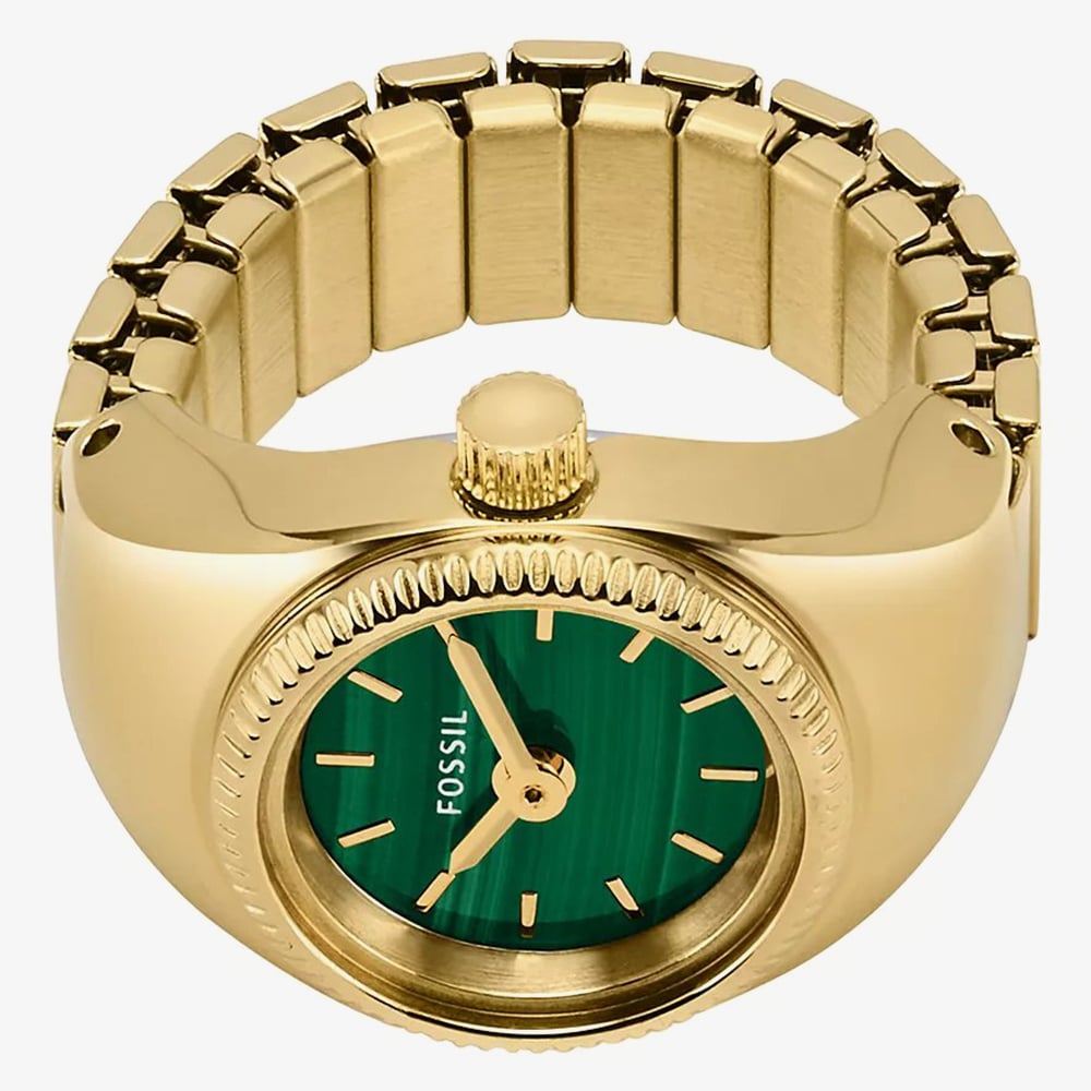 Fossil Ladies Gold Tone Ring Watch ES5308