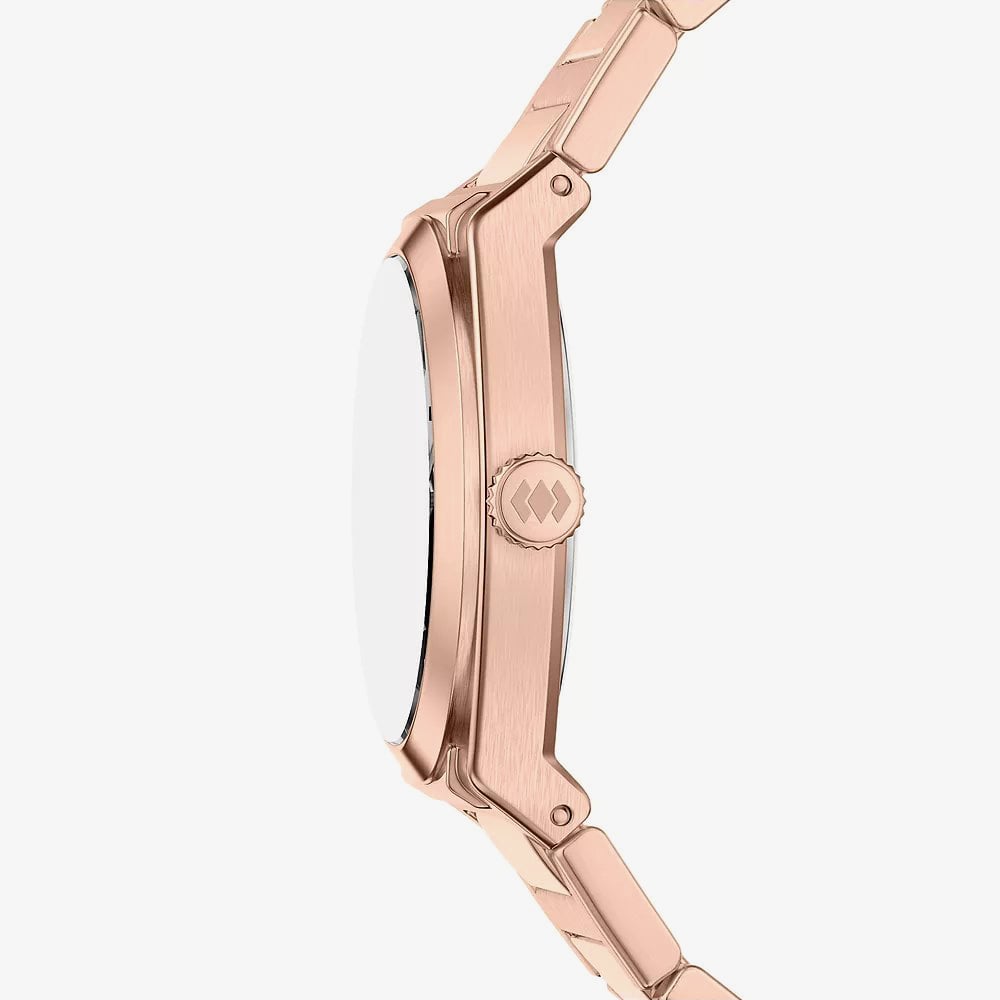 Fossil Ladies Everett Rose Gold Dial Bracelet Watch ES5491