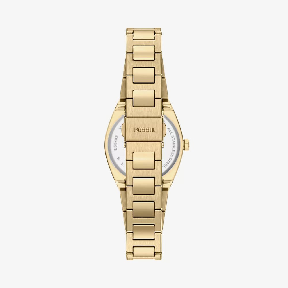 Fossil Ladies Everett Gold Dial Bracelet Watch ES5492