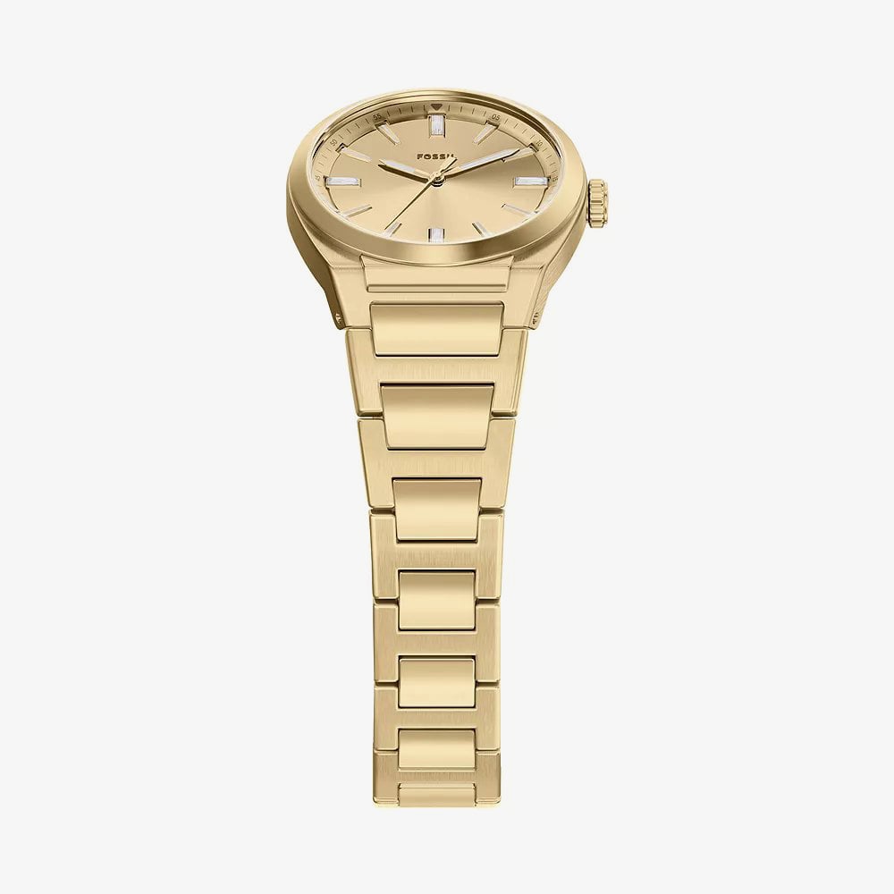 Fossil Ladies Everett Gold Dial Bracelet Watch ES5492