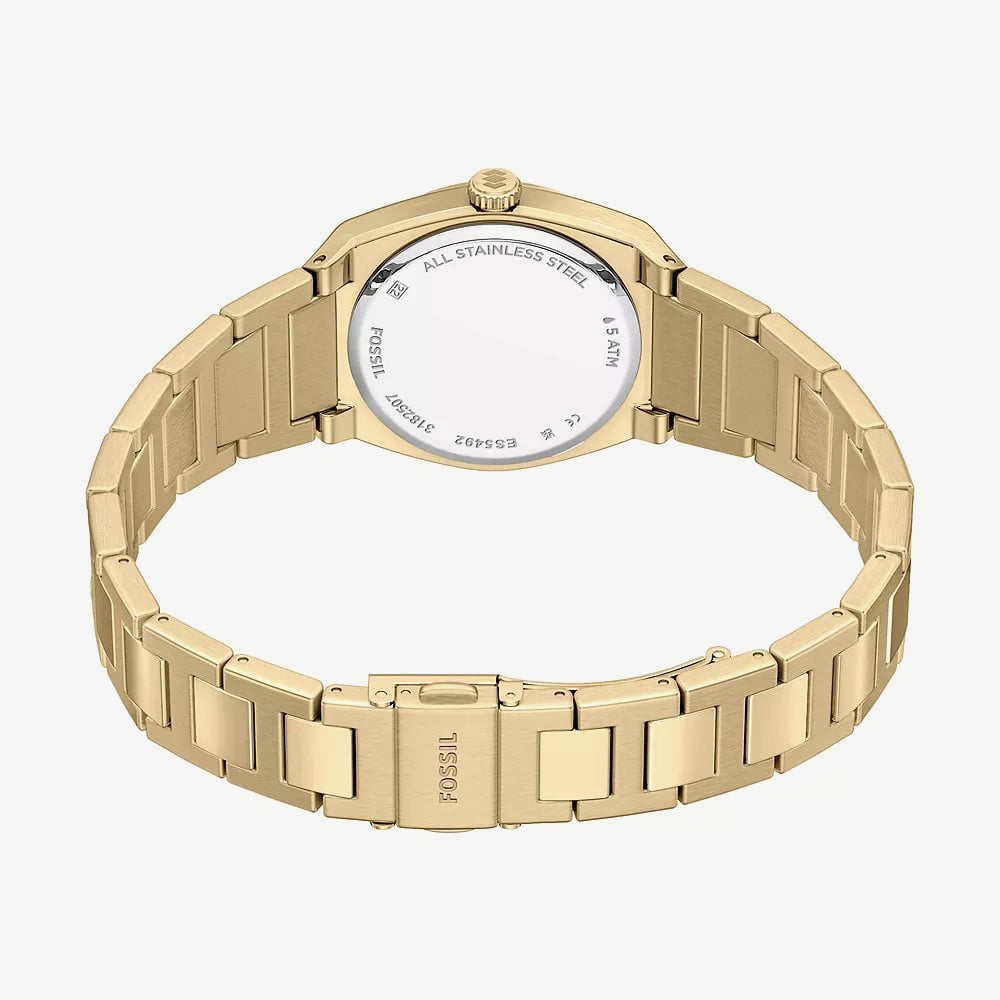 Fossil Ladies Everett Gold Dial Bracelet Watch ES5492