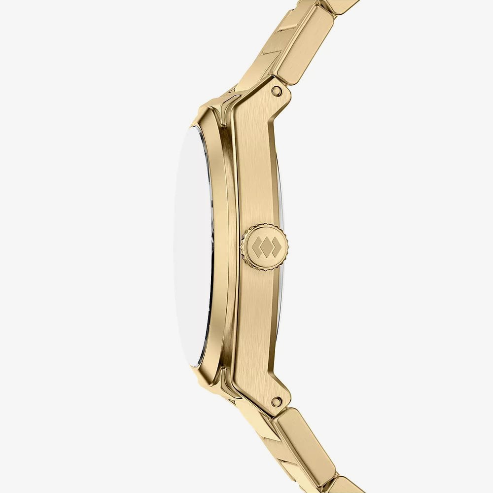 Fossil Ladies Everett Green Dial Golden Bracelet Watch ES5493