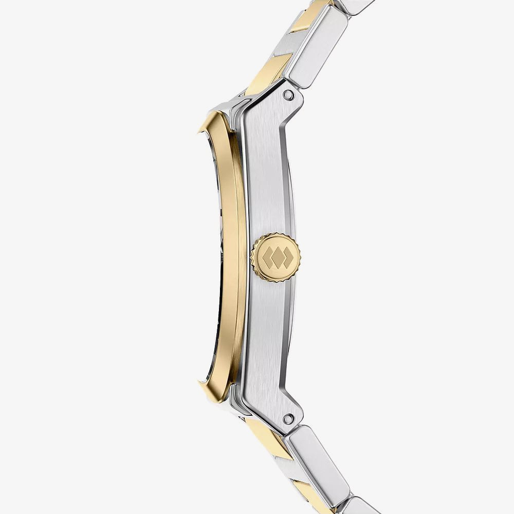 Fossil Ladies Everett Silver Dial Two Tone Bracelet Watch ES5494