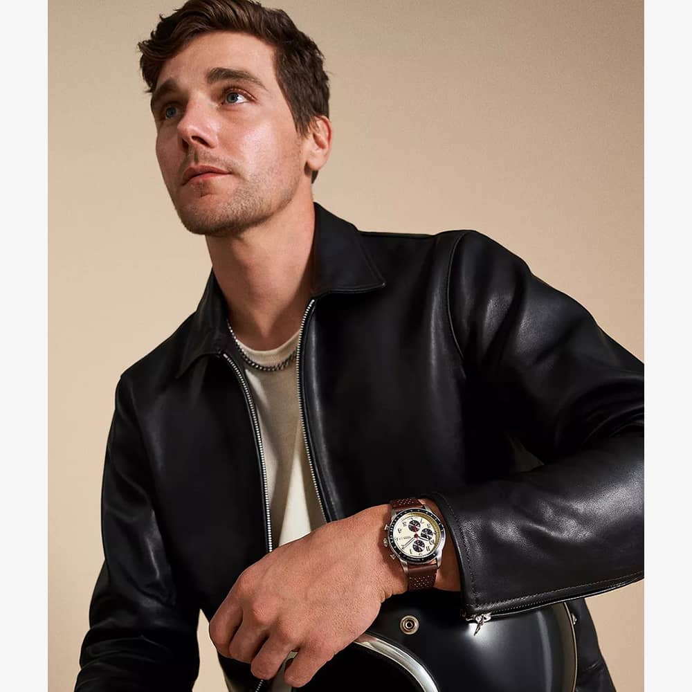 Fossil Sport Tourer Brown Leather Strap Watch FS6042