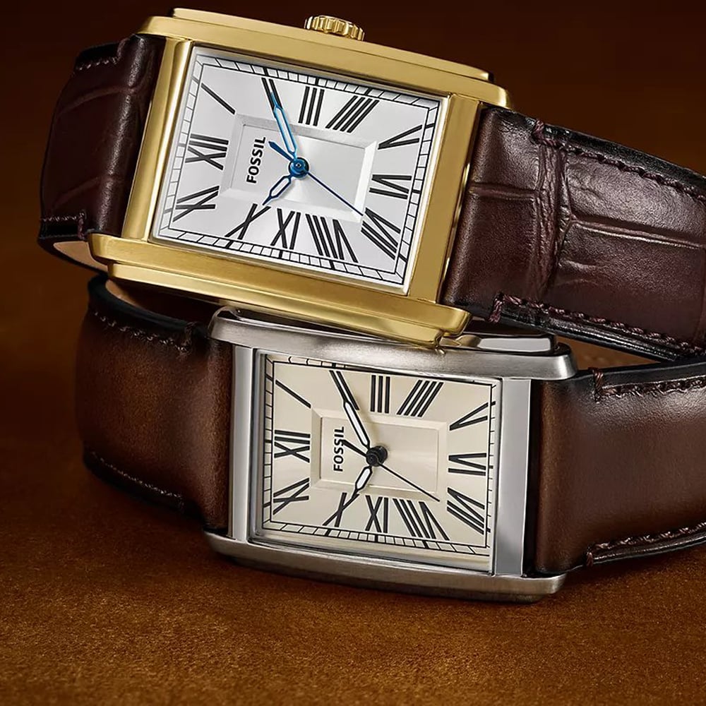Fossil Carraway Brown Leather Watch FS6012