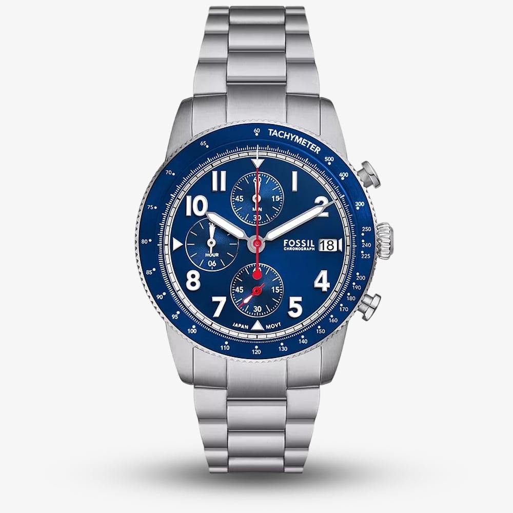 Click to view product details and reviews for Fossil Mens Sport Tourer Chronograph Blue Dial Watch Fs6047.