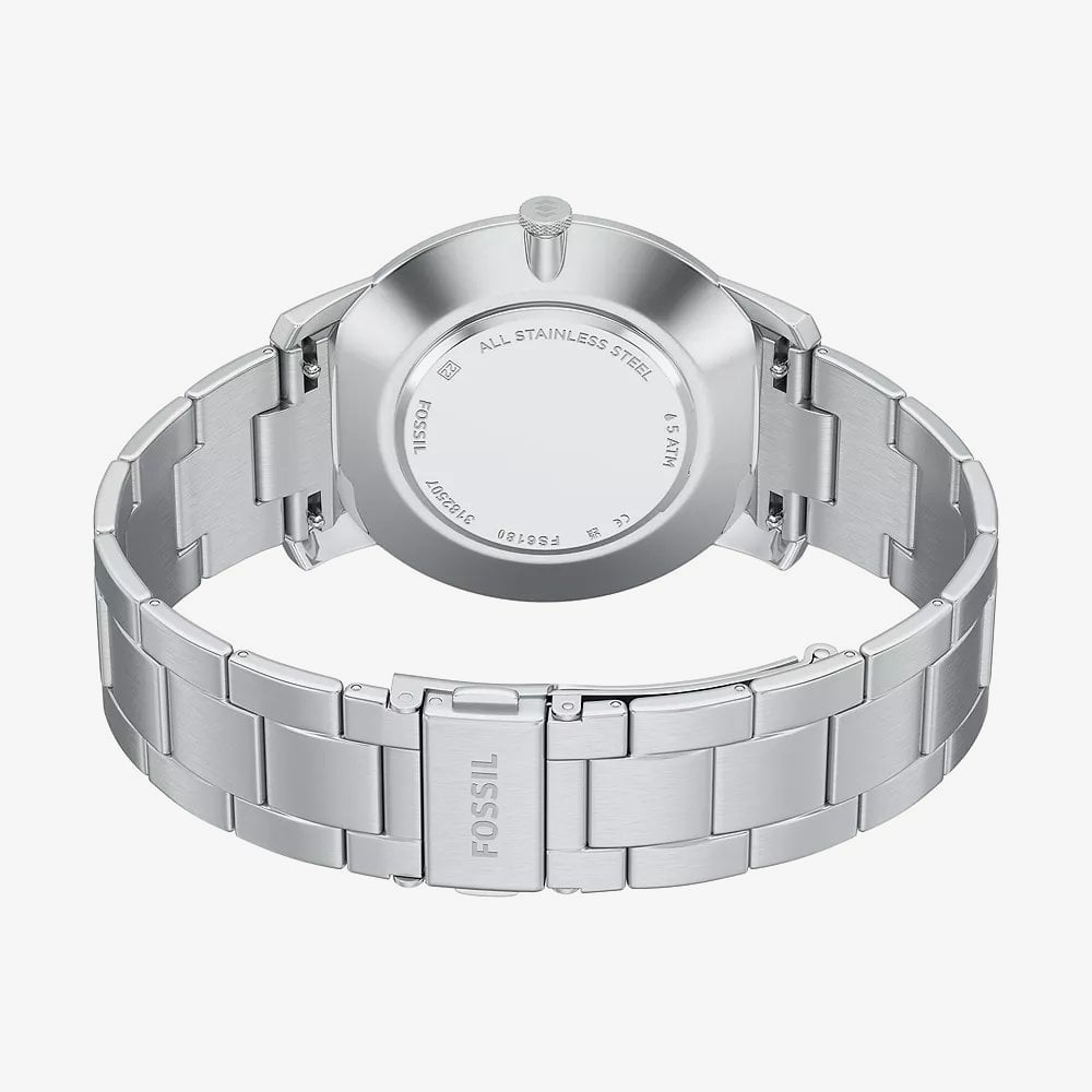 Fossil Mens Minimalist Blue Dial Bracelet Watch FS6180