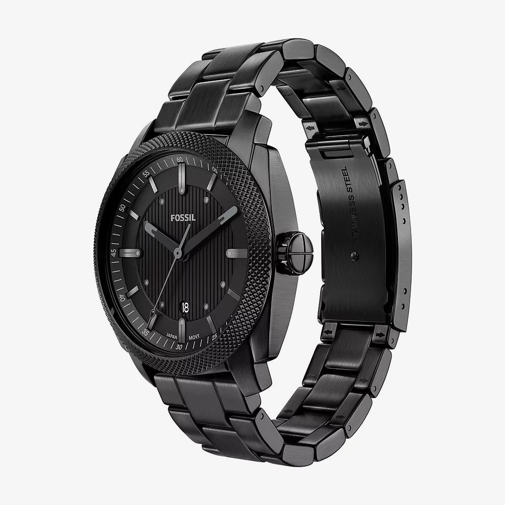 Fossil Mens Machine Black Dial Bracelet Watch FS6186