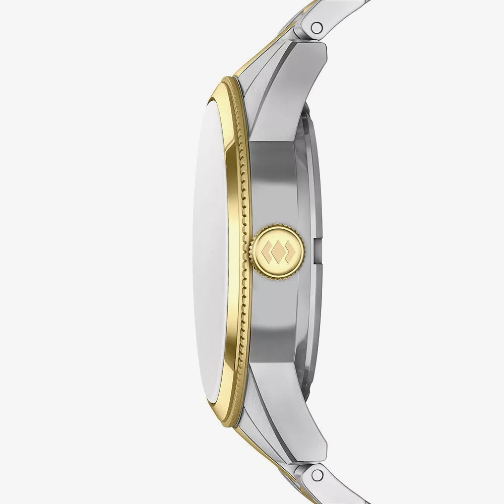 Fossil Mens Pearson Green Dial Two Tone Bracelet Watch FS6197
