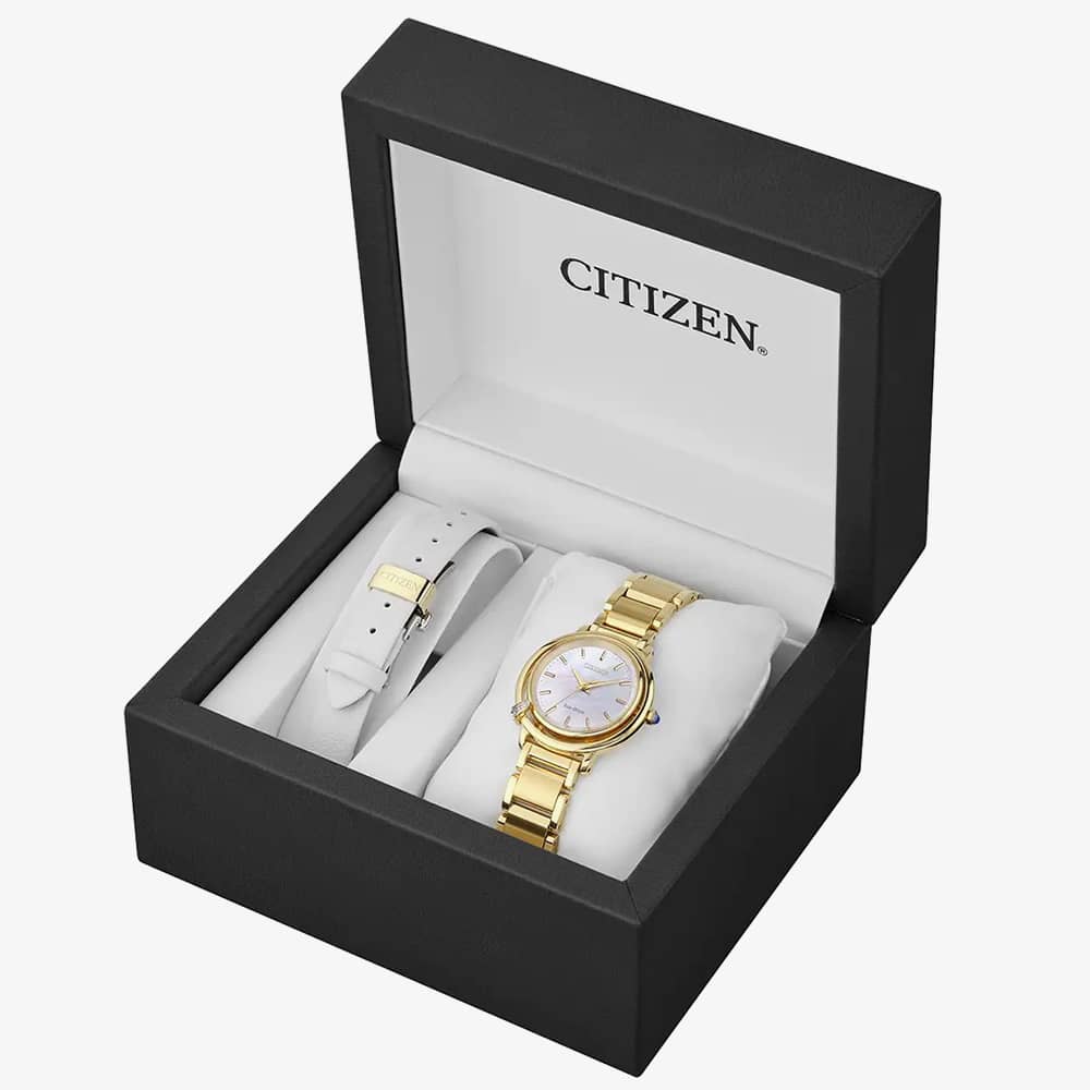 Citizen L Arcly Eco-Drive Gold Tone Watch EM1092-64D